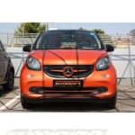 Trim strip for under grille in color red acrylic for Smart Fortwo 453