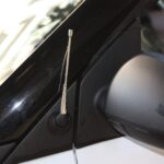 Smart car antenna in short version with design for smart fortwo 450 and 451 coupé and cabrio in finish chrome