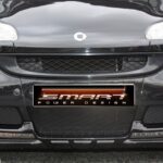 Front spoiler for Smart Fortwo 451 in color deep black