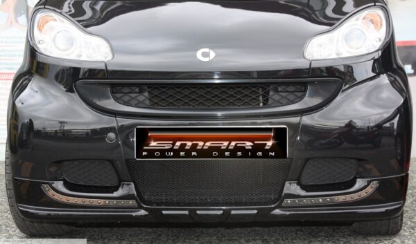 Front spoiler for Smart Fortwo 451 in color deep black