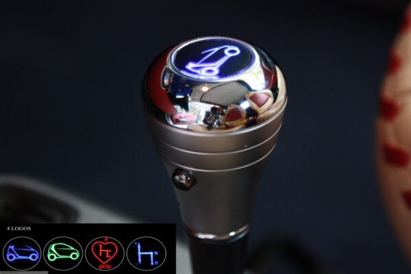 Gear shift knob with LED in 3 colors (red, green, blue) for Smart Fortwo 450 & 451 and Smart Roadstar 452