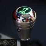 Gear shift knob with LED in green color for Smart Fortwo 450 & 451 and Smart Roadster 452 in chrome