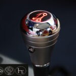 Gear shift knob with LED in red color for Smart Fortwo 450 & 451 and Smart Roadster 452 in chrome