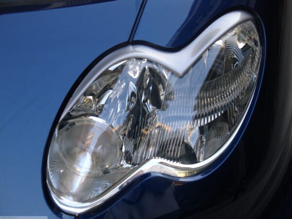 Headlight frames river silver smart fortwo 450