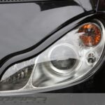 Headlight frames for Smart Fortwo 451 in color deep black