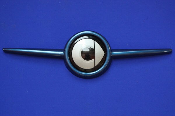 Front grille SLS in color midnight blue with original Smart emblem for Smart Fortwo 453