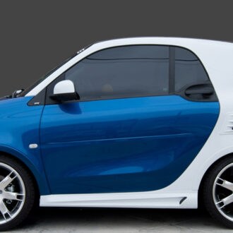 Side skirts for Smart Fortwo 453 coupé and cabrio in color white acrylic